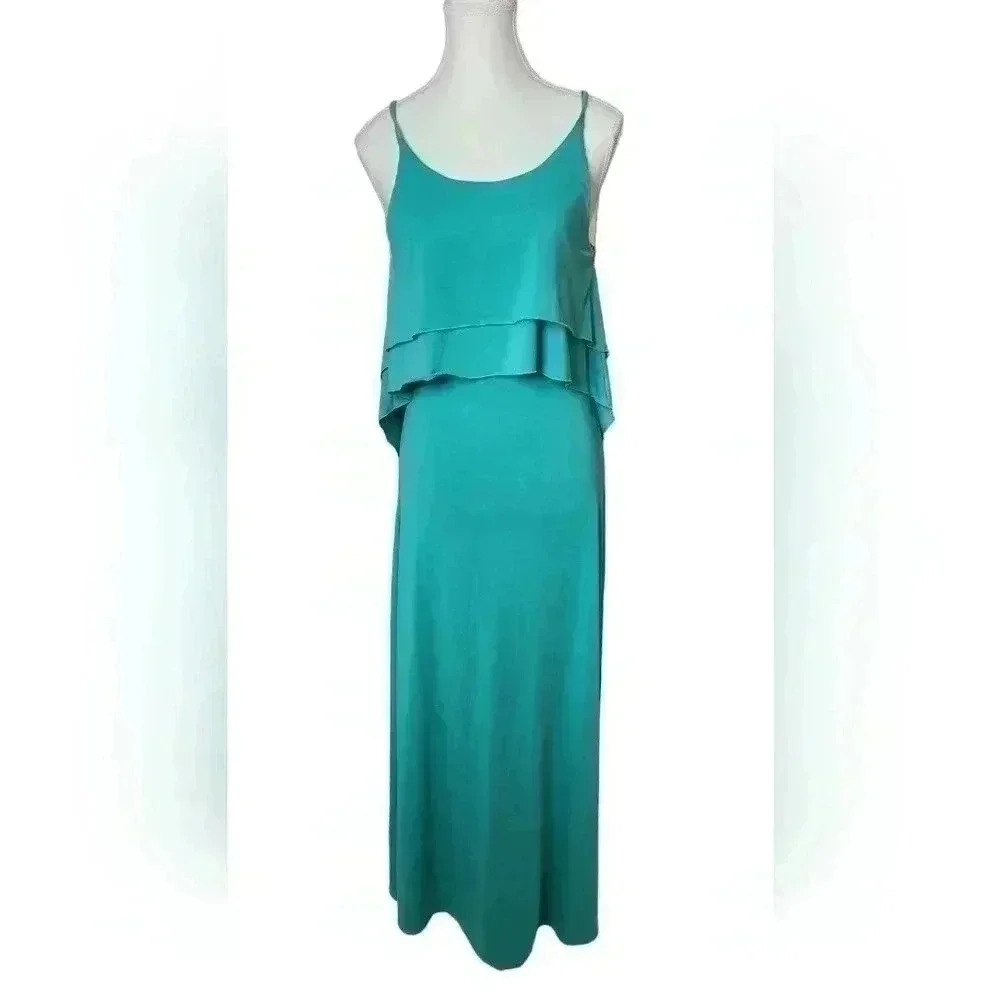TSU.YA AQUA GREEN  MAXI DRESS SIZE XS